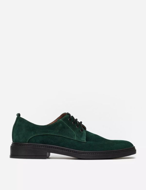 Dunkelgrüne Lederschuhe - Image 3